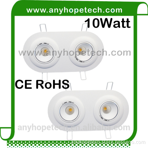 High brightness super white color indoor 10W downlight COB